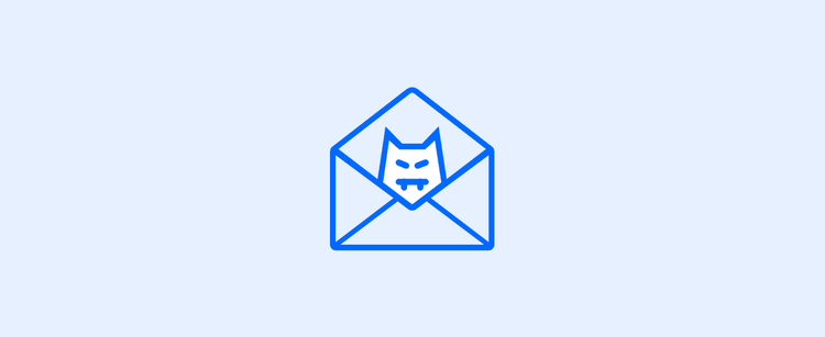 Ilustración de un sobre con una figura que representa Apple Mail Privacy Protection.